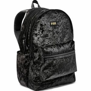 Victoria's Secret PINK Velvet Campus Backpack Laptop School Travel Bag